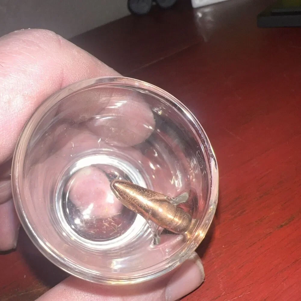BenShot Rocks Glass w/Real Bullet - Picture 3 of 4